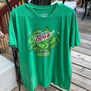 🥤Men's MTN Dew Eagle Shirt - Mountain Dew Soda Logo T-Shirt Size Large